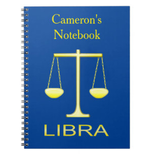 Libra Golden Scales, Stjärntecken Anpassningsbar Anteckningsbok