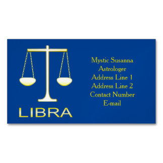 Libra Golden Scales, Stjärntecken Anpassningsbar Magnetiska Visitkort