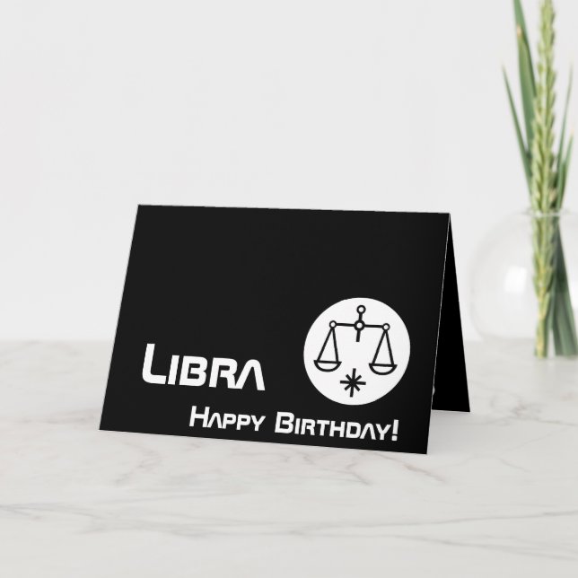 Libra grattis på födelsedagen! - Skräddarsy Kort (Framsida)