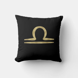LIBRA Guld September Oktober Födelsedag Astrologi  Kudde