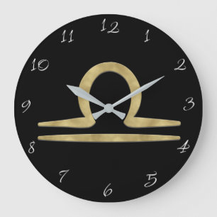 LIBRA Guld September Oktoberdag Astrologi Stor Klocka