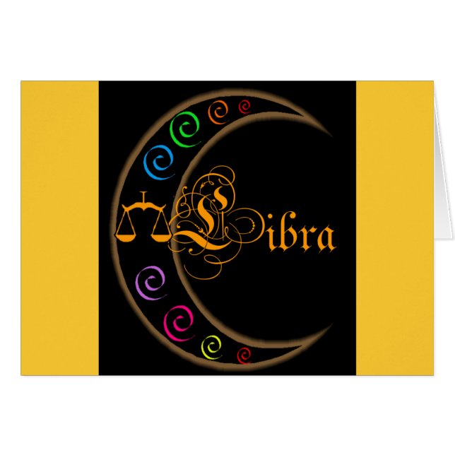 Libra Hälsningskort (Framsidan Horizontal)