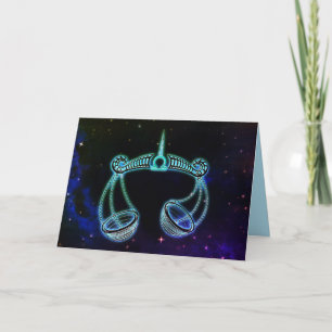 libra-hälsningskort för zodiak kort