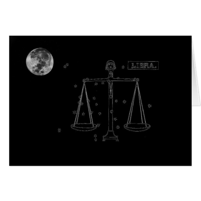 Libra-hälsningskort Hälsningskort (Framsidan Horizontal)