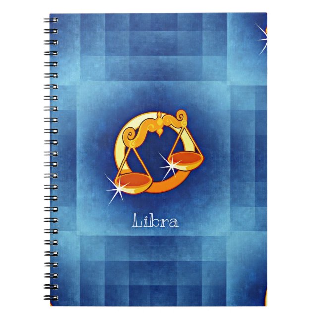 libra horoscope anteckningsbok med spiral (Framsidan)