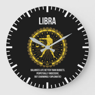 Libra - Horoscope, Funny Zodiac Sign Humor Stor Klocka