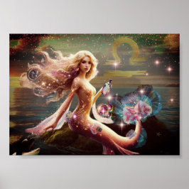 Libra Horoscope Mythical Creates Poster