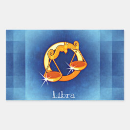 libra horoscope rektangulärt klistermärke
