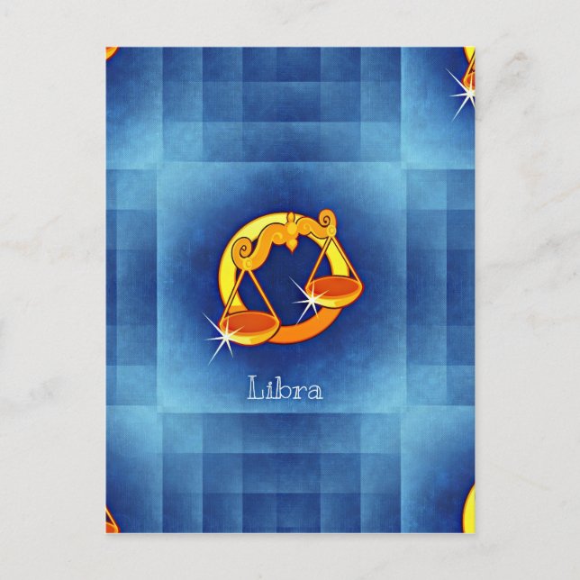 libra horoscope vykort (Framsida)