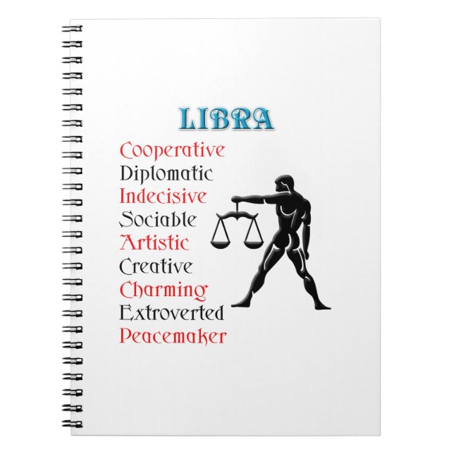 Libra Horoscope Zodiac-tecken Anteckningsbok (Framsidan)