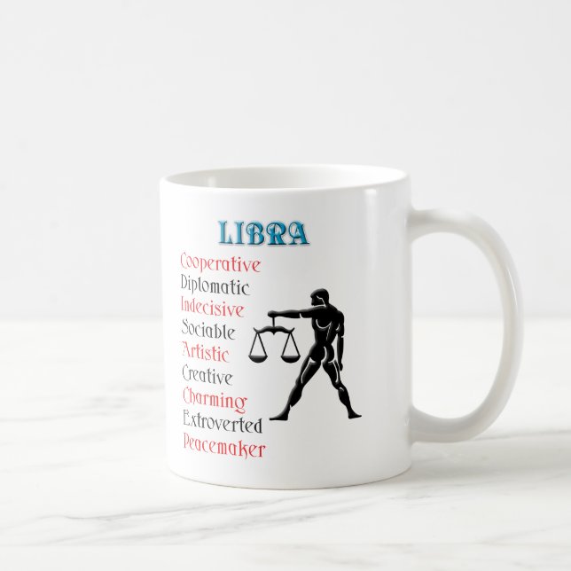 Libra Horoscope Zodiac-tecken Kaffemugg (Höger)