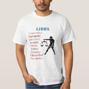Libra Horoscope Zodiac-tecken T-shirt