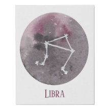 Libra-konstellation lila vattenfärg