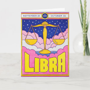 Libra Letterpress-kort Kort