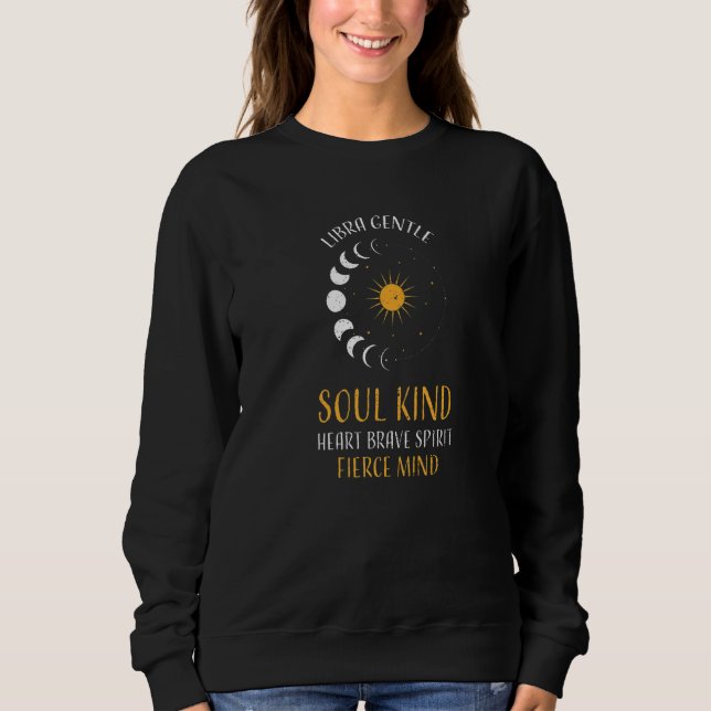 Libra Libra Gentle Soul Kind Heart Brave Spiri Ast T Shirt (Framsida)