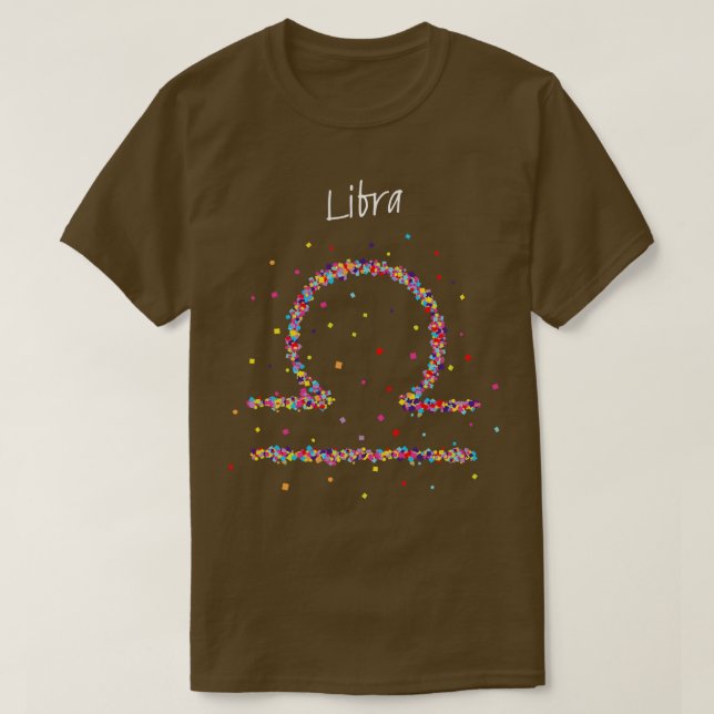Libra Libra Zodiac Astrology T Shirt (Design framsida)