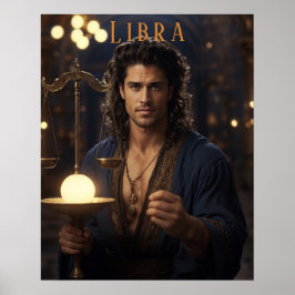 Libra Male Astrological Poster