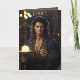 Libra Male Birthday Card Helgkort
