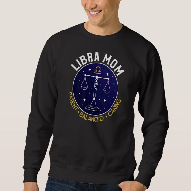 Libra Mamma Patient Balanced Caring Lång Ärmad Tröja (Framsida)