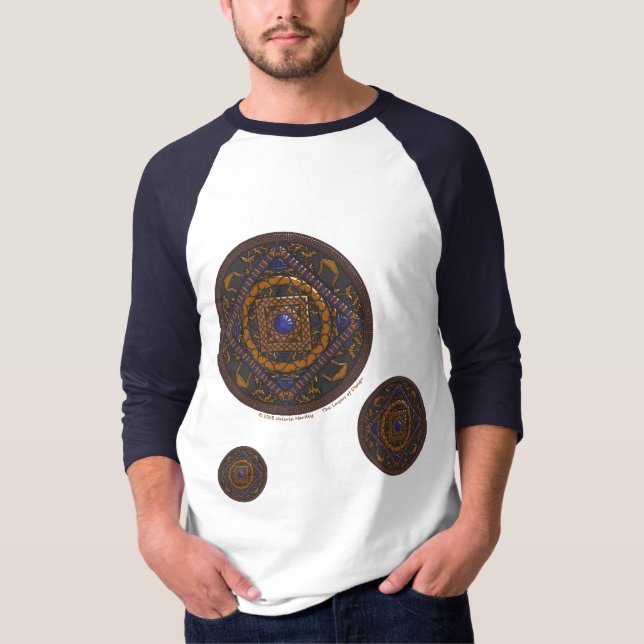 Libra Mandala Herr Lätt Skjorta T Shirt (Framsida)