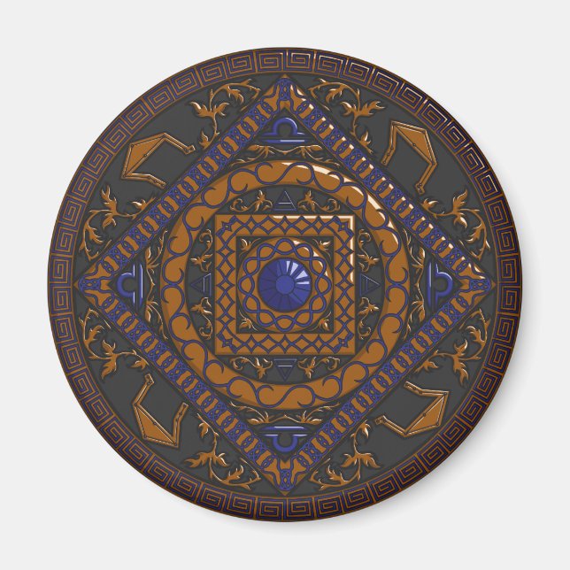 Libra Mandala Magnet (Framsidan)