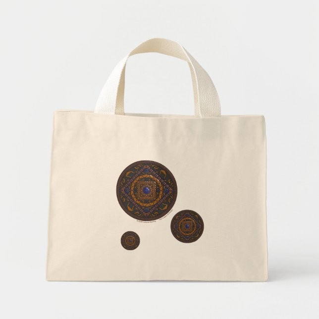 Libra Mandala Tote Bag Mini Tygkasse (Framsidan)