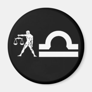Libra med symbol magnet