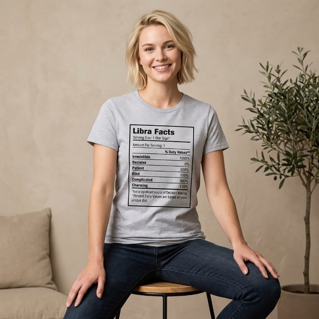 Libra Näringsfaktor Zodiac T-Shirt (Skapare uppladdad)