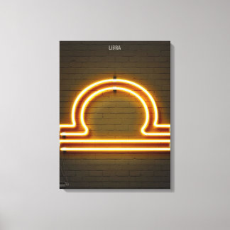 Libra neon-tecken | Libra Älskare Gift | Cute Birt Canvastryck