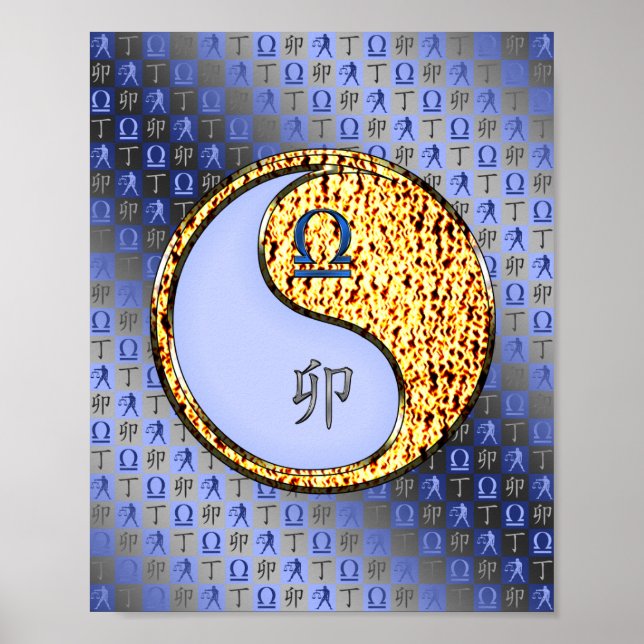 Libra och brandkanin poster (Framsidan)