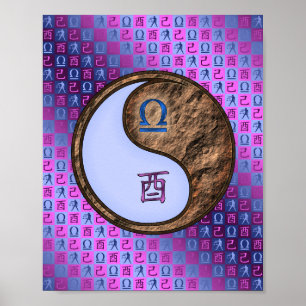 Libra och Earth Tupp Poster
