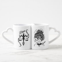 Libra och Gemini Zodiac Coffee Mugg Set