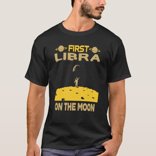 Libra On The Moon T Shirt (Framsida)