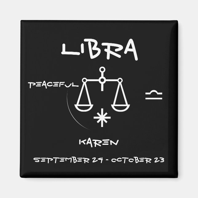 Libra Personalize Magnet (Framsidan)