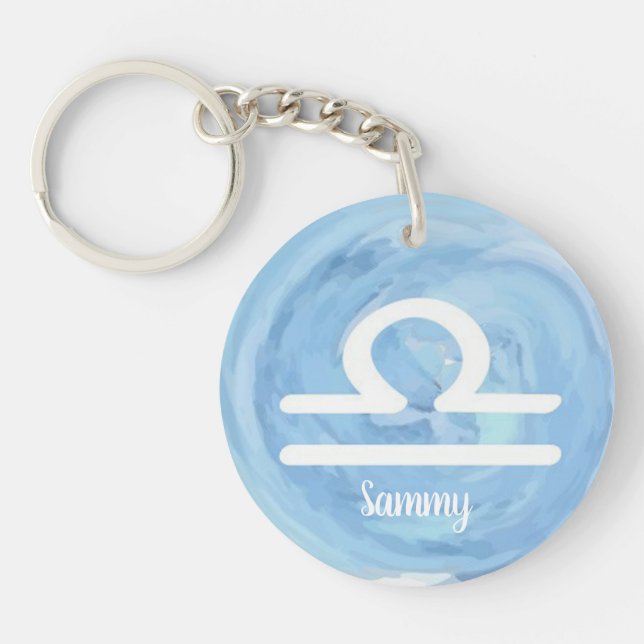 Libra Personlig Vattencolor Zodiac-tecken (Framsidan)