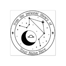 Libra Personlig Zodiac Bok Frimärke Stämpel