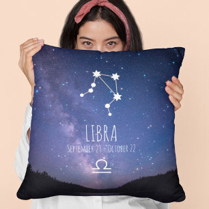 Libra   Personlig Zodiac Constellation Kudde