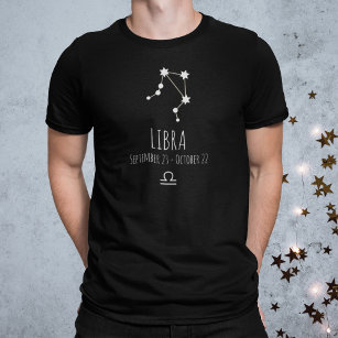 Libra   Personlig Zodiac Constellation T-Shirt