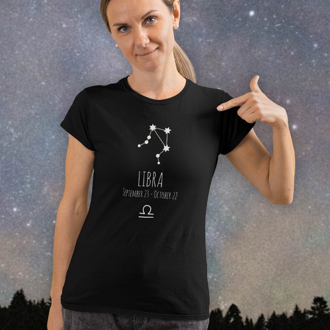 Libra | Personlig Zodiac Constellation T-Shirt (Skapare uppladdad)