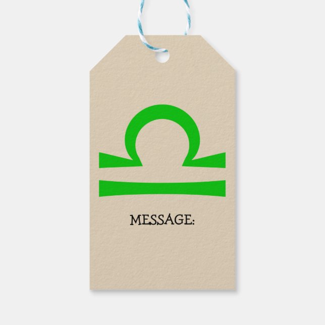 Libra Presentetikett (Baksidan)