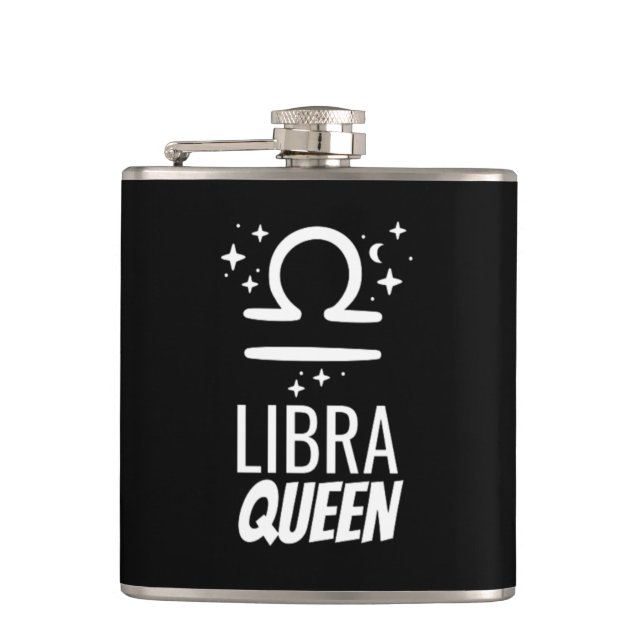 Libra Queen Vinyl Wrapped Flask Fickplunta (Framsidan)