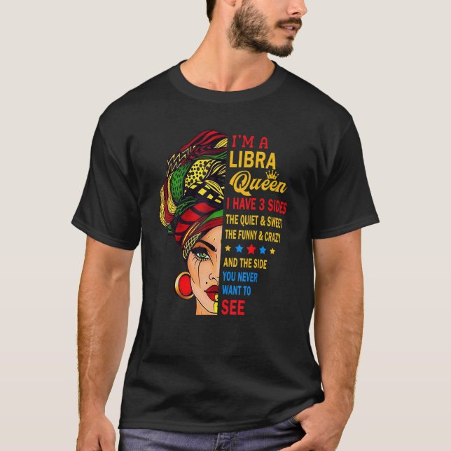 Libra Queens Are Born In September 23 October 22 T Shirt (Framsida)