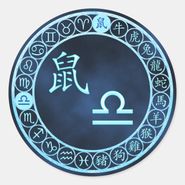 Libra/Råtta Runt Klistermärke (Framsida)