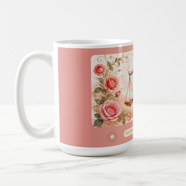Libra Rose Art Nouveau-mugg Kaffemugg (Vänster)
