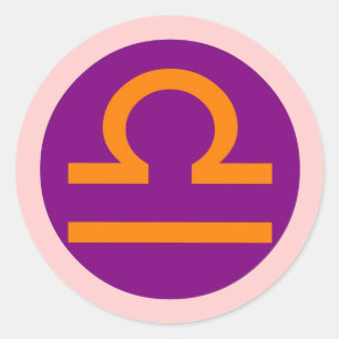 Libra round-dekal runt klistermärke