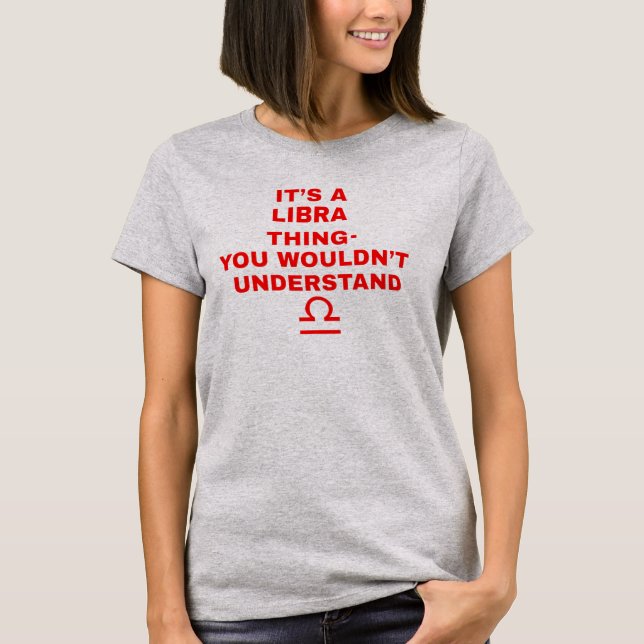 Libra Sak Astrology T-Shirts (Framsida)