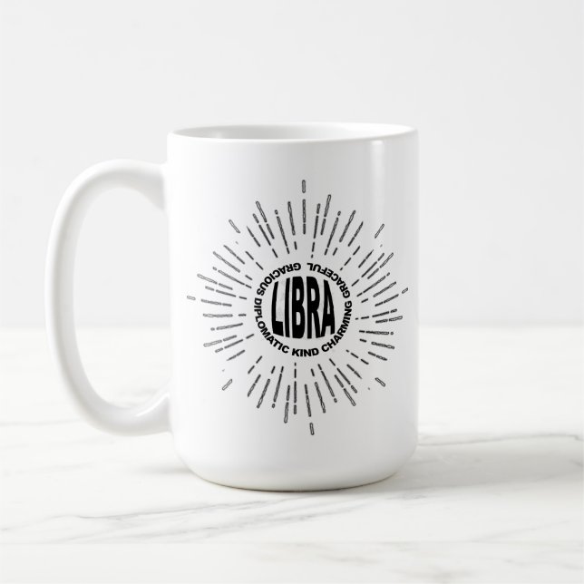 Libra Scales September Birthday October Zodiac  Kaffemugg (Vänster)
