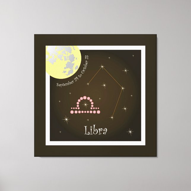 Libra September 24 to October 23 Leinwand Canvastryck (Framsida)