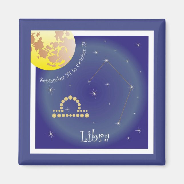 Libra September 24 to October 23 Magnet (Framsidan)