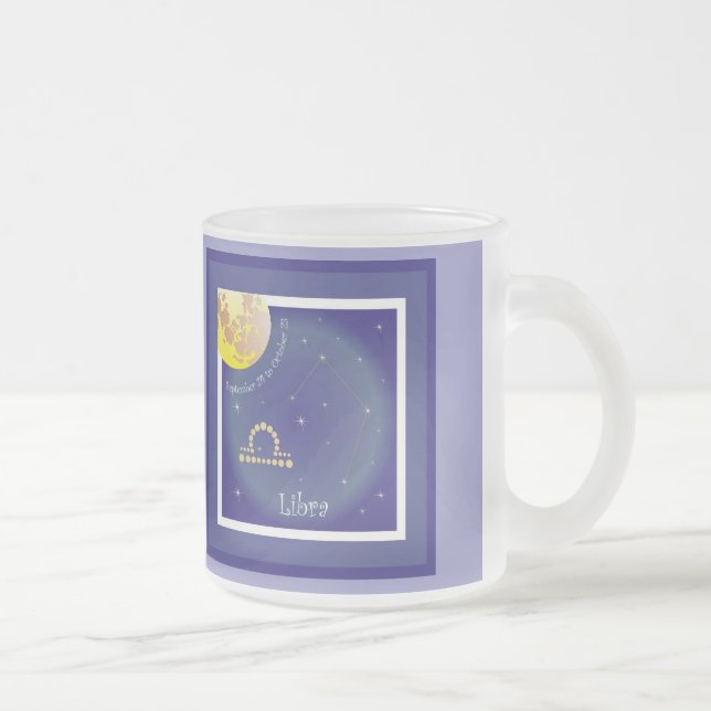 Libra September 24 to October 23 Tasse Frostad Glasmugg (Höger)